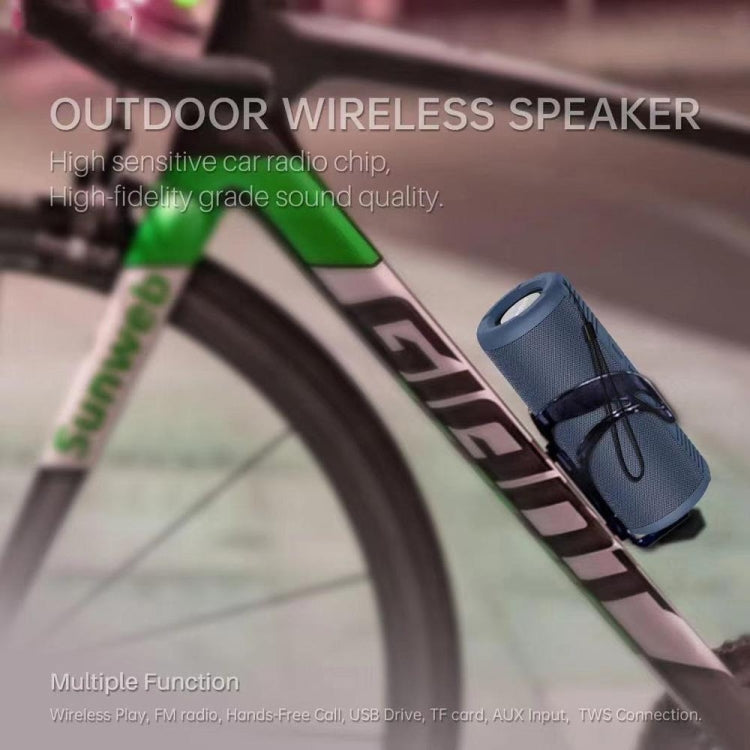 NewRixing NR9019 TWS Portable Stereo Bluetooth Speaker Support TF Card / FM(Green) - Desktop Speaker by NewRixing | Online Shopping South Africa | PMC TechLife | Buy Now Pay Later Mobicred