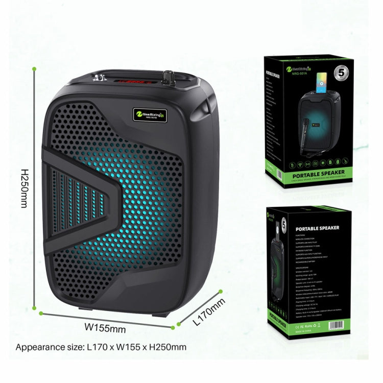 NewRixing NRG501B Outdoor Karaoke Wireless Speaker High-Power Audio Amplifier No Mic - free shipping - PMC TechLife - Order now!