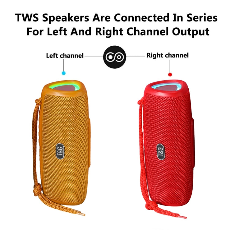 T&G TG344 Portable LED Light TWS Wireless Bluetooth Speaker(Red) - Desktop Speaker by T&G | Online Shopping South Africa | PMC TechLife | Buy Now Pay Later Mobicred