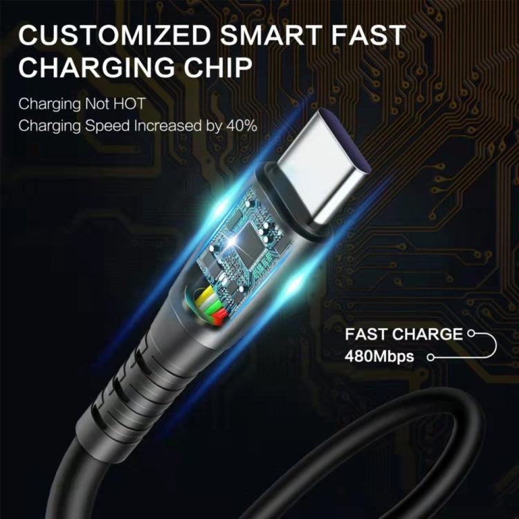 USB to 8 Pin 1.5m Spring Telescopic Mobile Phone Fast Charging Data Cable - Normal Style Cable by PMC TechLife | Online Shopping South Africa | PMC TechLife
