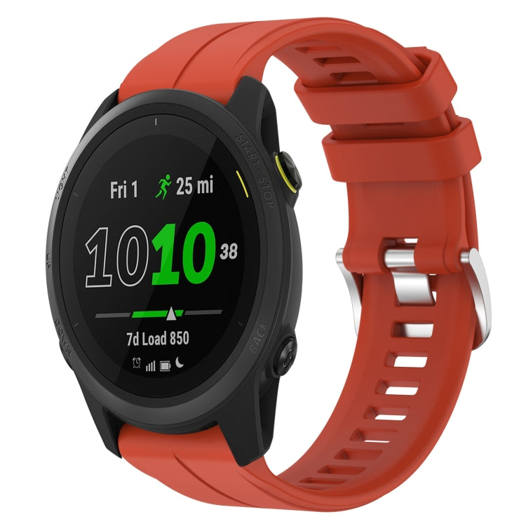 Compatible with Garmin Compatible witherunner 745 22mm Silicone Sports Watch Band(Red) - Watch Bands by PMC TechLife | Online Shopping South Africa | PMC TechLife | Buy Now Pay Later Mobicred