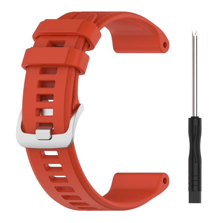 Compatible with Garmin Compatible witherunner 745 22mm Silicone Sports Watch Band(Red) - Watch Bands by PMC TechLife | Online Shopping South Africa | PMC TechLife | Buy Now Pay Later Mobicred