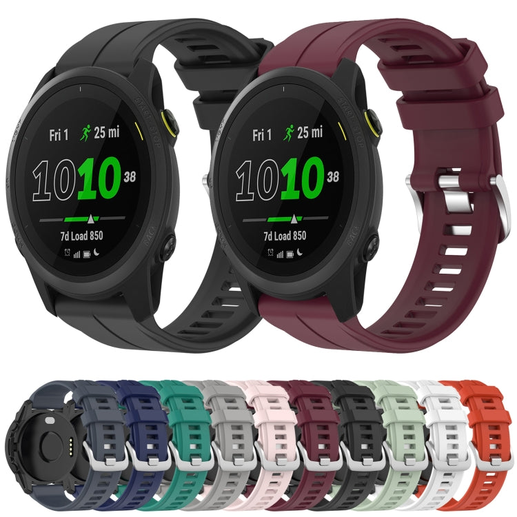 Compatible with Garmin Compatible witherunner 745 22mm Silicone Sports Watch Band(Red) - Watch Bands by PMC TechLife | Online Shopping South Africa | PMC TechLife | Buy Now Pay Later Mobicred