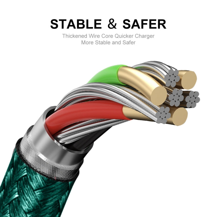 ENKAY ENK-CB118 1m USB 3.0 to 8 Pin 3A Fast Charging Sync Data Cable(Green) - Normal Style Cable by ENKAY | Online Shopping South Africa | PMC TechLife | Buy Now Pay Later Mobicred