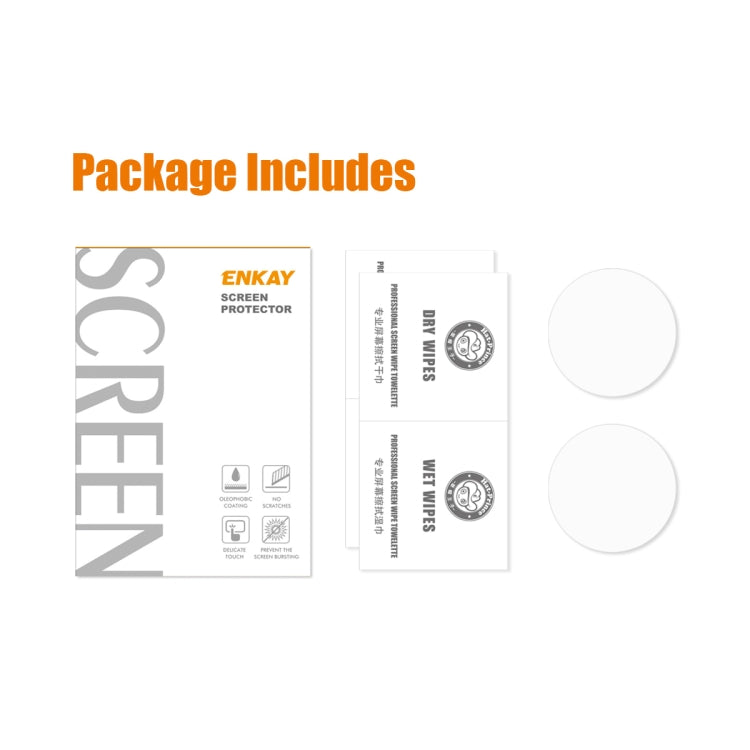 2 PCS Compatible with Garmin Compatible witherunner 955 ENKAY 0.2mm 9H Tempered Glass Screen Protector Watch Film - Screen Protector by ENKAY | Online Shopping South Africa | PMC TechLife | Buy Now Pay Later Mobicred