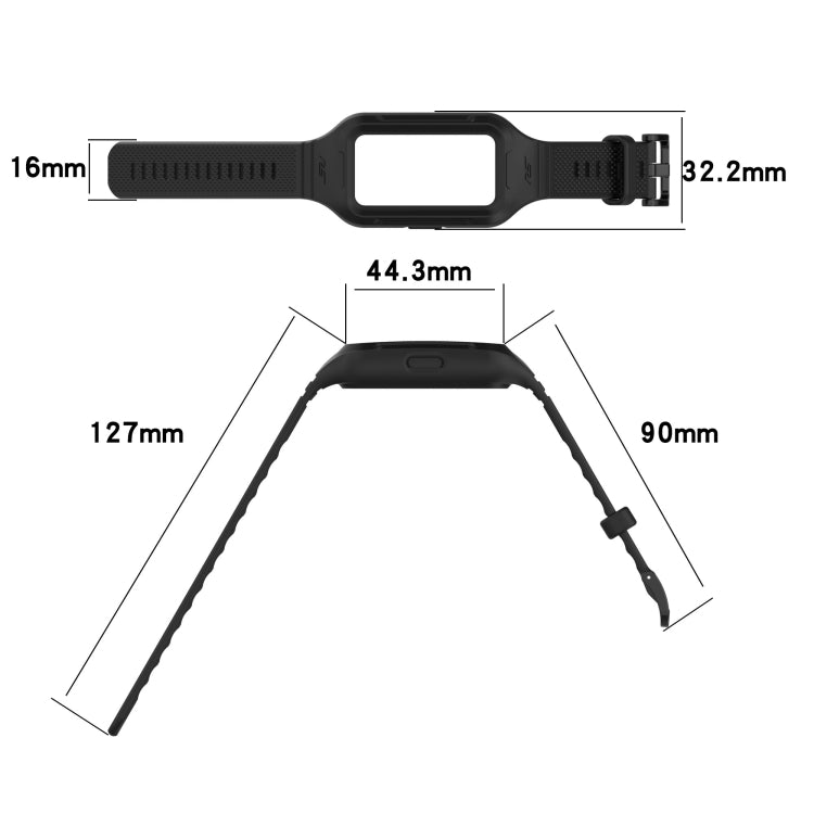 For Huawei Band 8 / 7 Solid Color Silicone Integrated Watch Band(Amygreen) - Watch Bands by PMC TechLife | Online Shopping South Africa | PMC TechLife | Buy Now Pay Later Mobicred