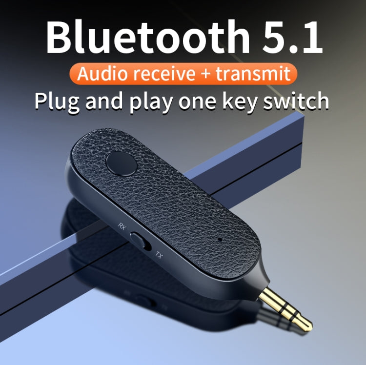 T06 2 in 1 Car Bluetooth 5.1 Receiver 3.5mm Audio Transmitter - Audio Receiver Transmitter by PMC Jewellery | Online Shopping South Africa | PMC Jewellery