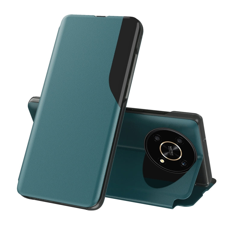 For Honor X9 4G / 5G 2022 / X30 / Magic4 Lite 5G Attraction Flip Holder Leather Phone Case(Green) - free shipping - PMC TechLife - Order now!