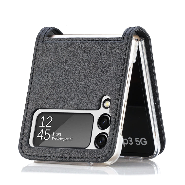 For Samsung Galaxy Z Flip 4 5G Folding Litchi Texture Card Wallet Phone Case(Black) - free shipping - PMC TechLife - Order now!