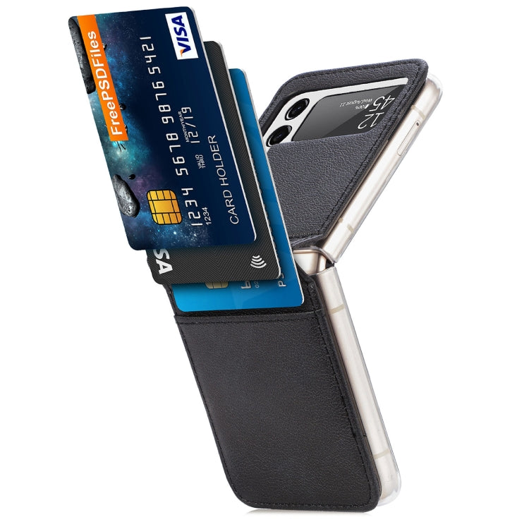For Samsung Galaxy Z Flip 4 5G Folding Litchi Texture Card Wallet Phone Case(Black) - free shipping - PMC TechLife - Order now!