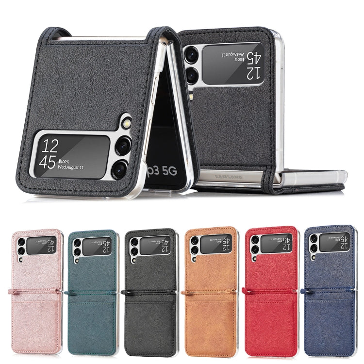 For Samsung Galaxy Z Flip 4 5G Folding Litchi Texture Card Wallet Phone Case(Black) - free shipping - PMC TechLife - Order now!