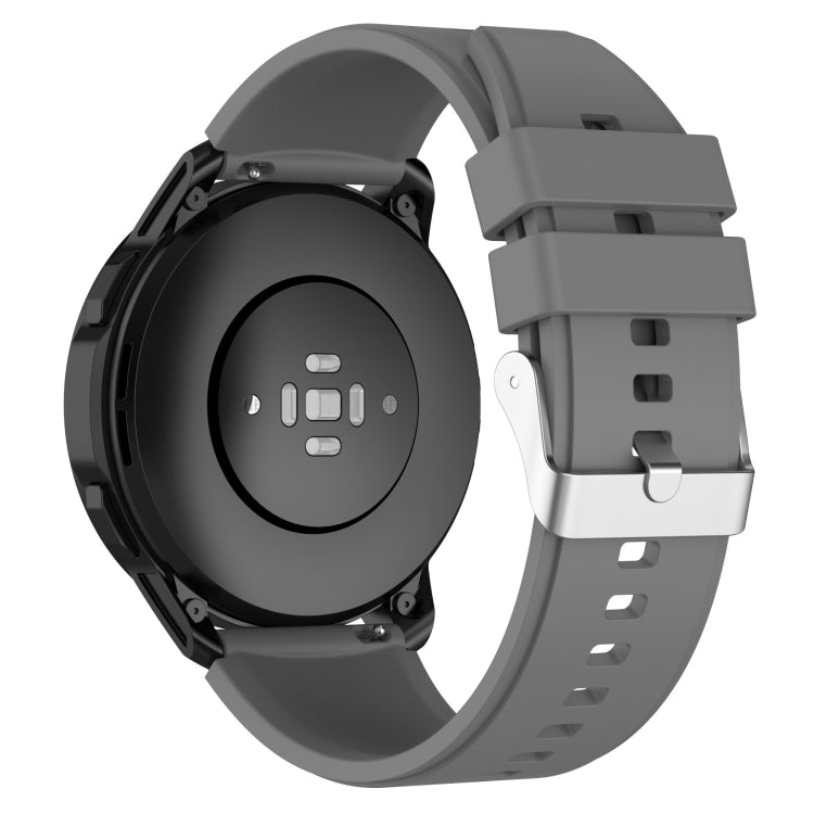 Protruding Head Silicone Strap Silver Buckle For Samsung Galaxy Watch Active2 40mm/44mm 20mm(Gray) - Watch Bands by PMC TechLife | Online Shopping South Africa | PMC TechLife | Buy Now Pay Later Mobicred
