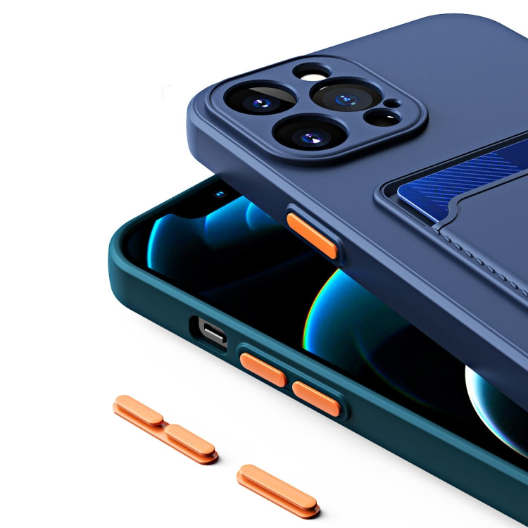 For iPhone 14 Pro Max Skin Feel Card Color Button TPU Case (Black) - iPhone 14 Pro Max Cases by PMC TechLife | Online Shopping South Africa | PMC TechLife