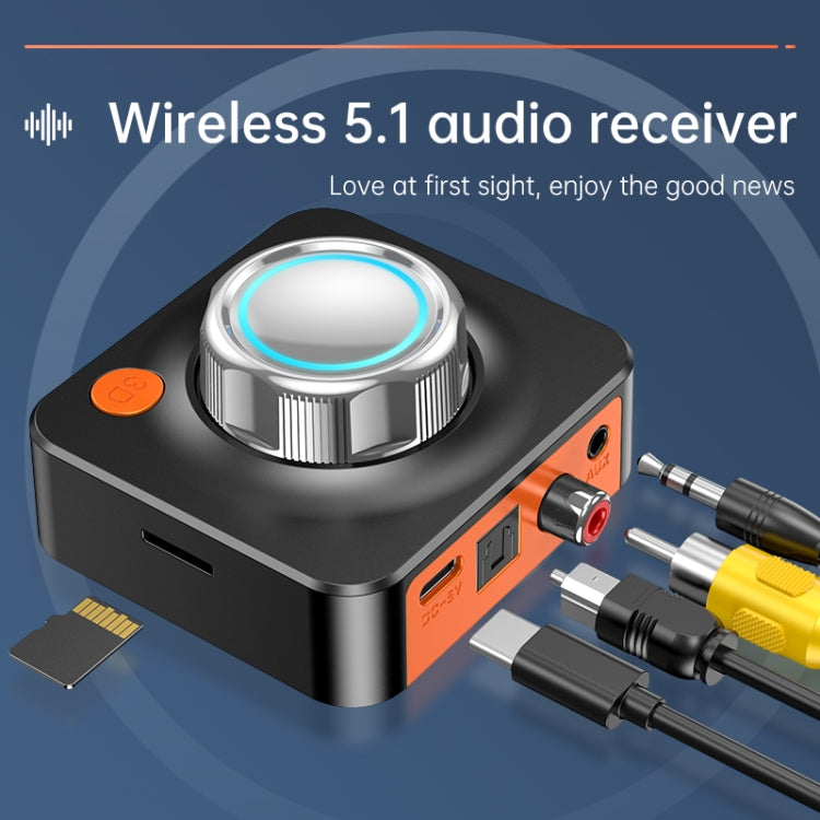 C39HD Bluetooth 5.1 Audio Receiver AUX Coaxial Fiber Output Supports TF Playback - Audio Receiver Transmitter by PMC TechLife | Online Shopping South Africa | PMC TechLife