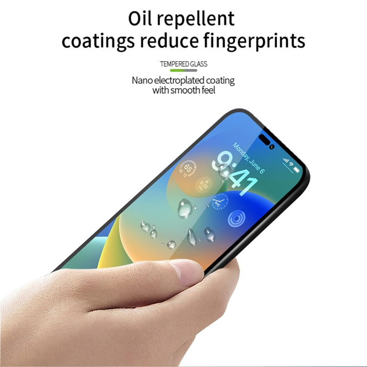 For iPhone 14 PINWUYO 9H 2.5D Full Screen Tempered Glass Film(Black) - iPhone 14 Tempered Glass by PINWUYO | Online Shopping South Africa | PMC TechLife | Buy Now Pay Later Mobicred