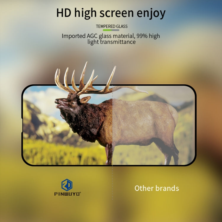 For iPhone 14 PINWUYO 9H 2.5D Full Screen Tempered Glass Film(Black) - iPhone 14 Tempered Glass by PINWUYO | Online Shopping South Africa | PMC TechLife | Buy Now Pay Later Mobicred