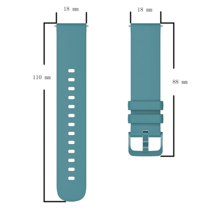 Compatible with Garmin Vivoactive 4S 18mm Solid Color Soft Silicone Watch Band(White) - Watch Bands by PMC TechLife | Online Shopping South Africa | PMC TechLife | Buy Now Pay Later Mobicred