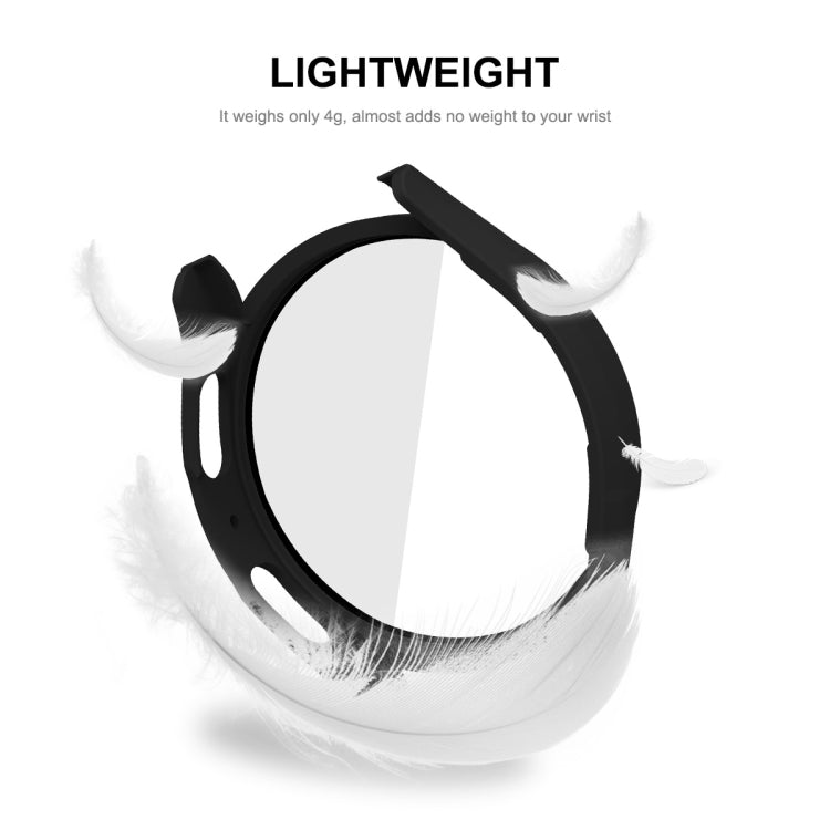 For Samsung Galaxy Watch5 40mm ENKAY Hat-Prince Full Coverage PC Frame + 9H Tempered Glass Case(Silver) - Watch Cases by ENKAY | Online Shopping South Africa | PMC TechLife | Buy Now Pay Later Mobicred