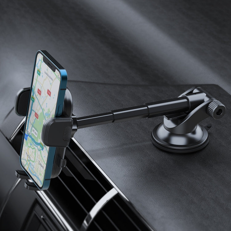 A190+X903 Car Windscreen Dashboard Sucker Mount 3-Phase Telescopic Long Arm Phone Holder - Car Holders by PMC TechLife | Online Shopping South Africa | PMC TechLife