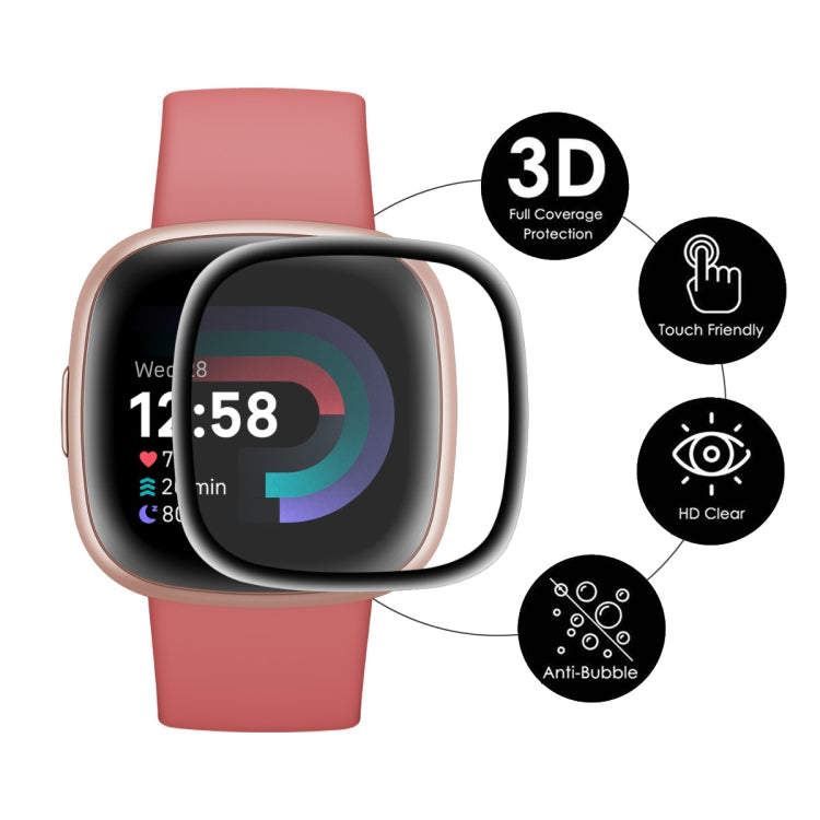 2 PCS For Fitbit Versa 4 / Sense 2 ENKAY 3D Full Coverage Soft PC Edge + PMMA HD Screen Protector Film - Screen Protector by ENKAY | Online Shopping South Africa | PMC TechLife | Buy Now Pay Later Mobicred