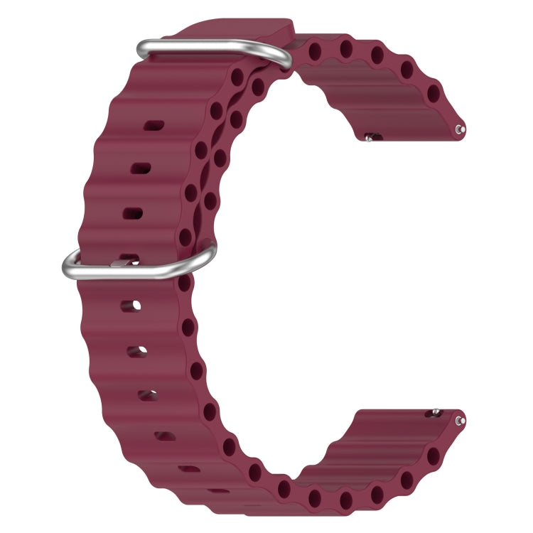 For Xiaomi MI Watch S1 22mm Ocean Style Silicone Solid Color Watch Band(Wine Red) - free shipping - PMC TechLife - Order now!