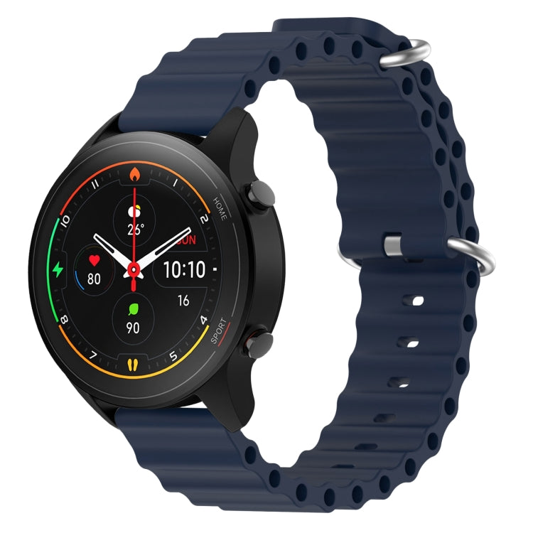 For Xiaomi MI Watch S1 Pro 22mm Ocean Style Silicone Solid Color Watch Band(Dark Blue) - free shipping - PMC TechLife - Order now!
