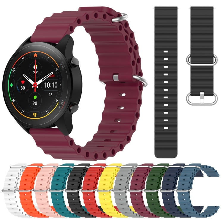 For Xiaomi MI Watch S1 Pro 22mm Ocean Style Silicone Solid Color Watch Band(Pink) - free shipping - PMC TechLife - Order now!