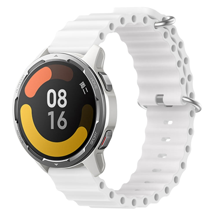 For Xiaomi MI Watch Color 2 22mm Ocean Style Silicone Solid Color Watch Band(White) - free shipping - PMC TechLife - Order now!
