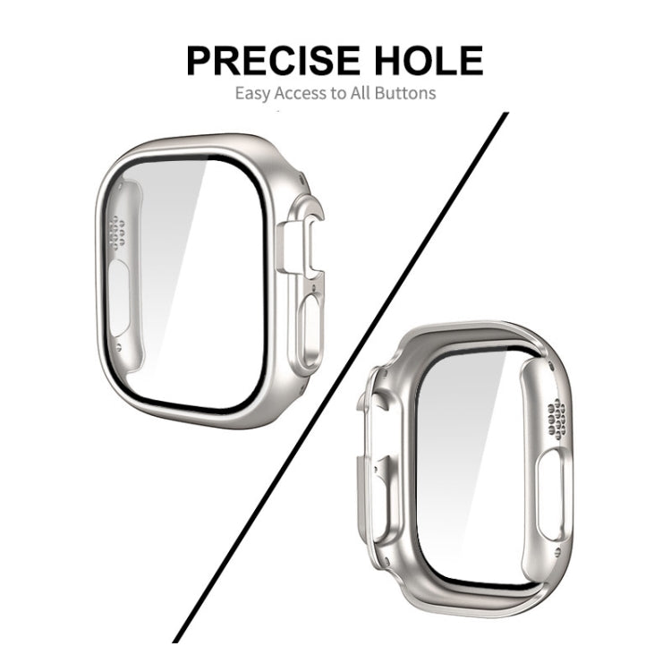 For Apple Watch Ultra / Ultra 2 49mm ENKAY PC Frame 9H Tempered Glass Case(Pink) - Watch Cases by ENKAY | Online Shopping South Africa | PMC TechLife | Buy Now Pay Later Mobicred