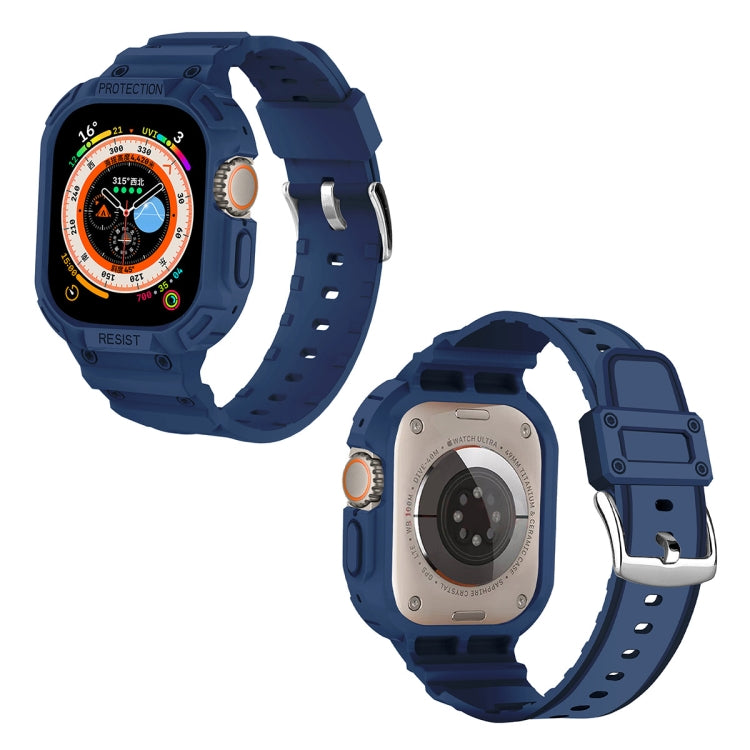 For Apple Watch Ultra 49mm JUNSUNMAY Integrated TPU Case Adjustable Elastic Watch Band(White) - Watch Cases by JUNSUNMAY | Online Shopping South Africa | PMC TechLife | Buy Now Pay Later Mobicred