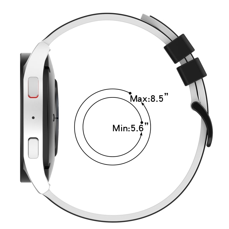 For Xiaomi MI Watch S1 22mm Two-Color Silicone Watch Band(Midnight Blue + White) - free shipping - PMC TechLife - Order now!