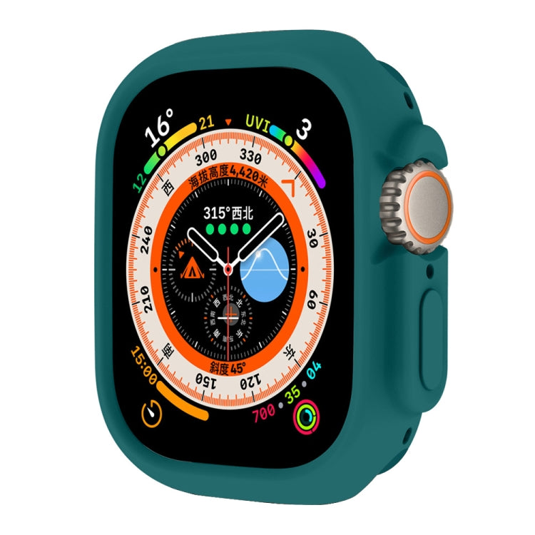 For Apple Watch Ultra 49mm ENKAY Solid Color Protective Soft TPU Frame Case(Dark Green) - free shipping - PMC TechLife - Order now!