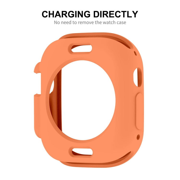 For Apple Watch Ultra 49mm ENKAY Solid Color Protective Soft TPU Frame Case(Beige) - Watch Cases by ENKAY | Online Shopping South Africa | PMC TechLife | Buy Now Pay Later Mobicred