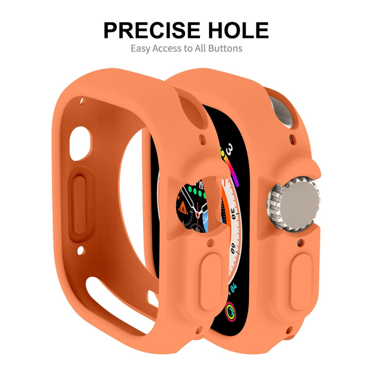 For Apple Watch Ultra 49mm ENKAY Solid Color Protective Soft TPU Frame Case(Cyan) - free shipping - PMC TechLife - Order now!
