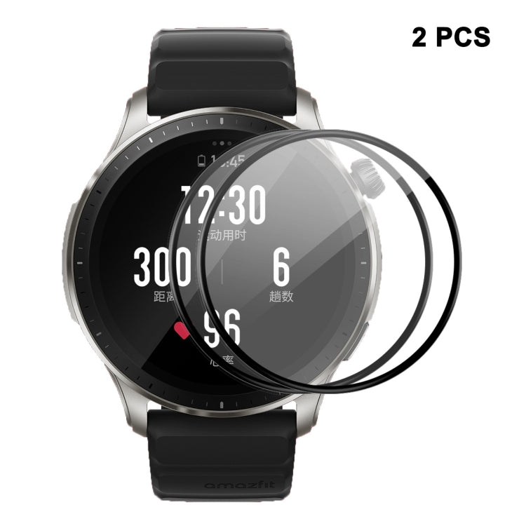 2pcs For Amazfit GTR 4 ENKAY 3D Full Coverage Soft PC Edge + PMMA HD Screen Protector Film - Screen Protector by ENKAY | Online Shopping South Africa | PMC Jewellery | Buy Now Pay Later Mobicred