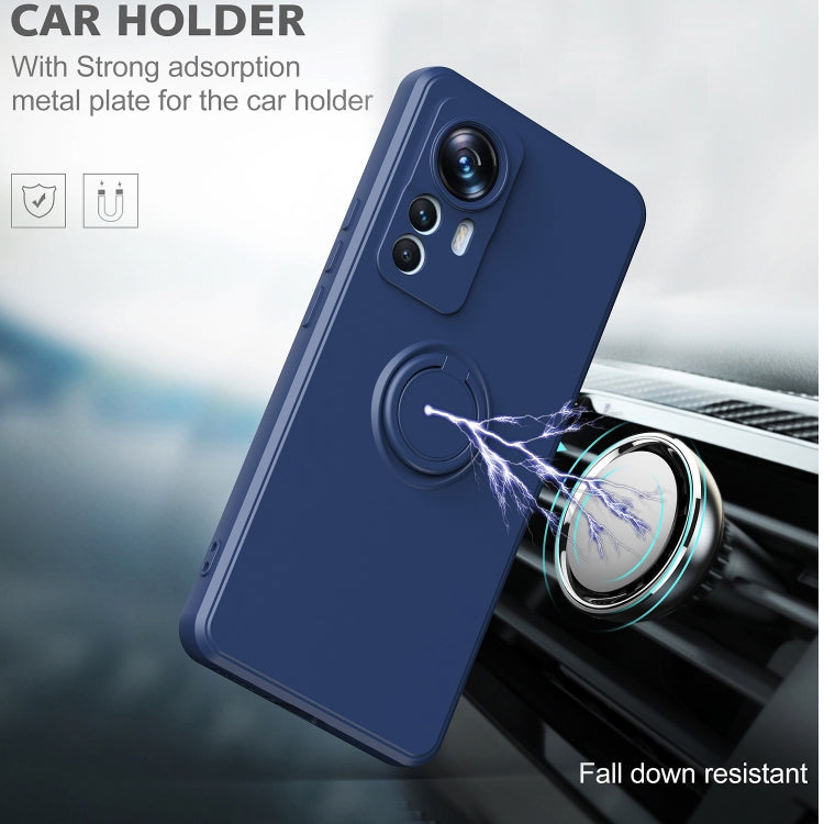 For Xiaomi 12T / 12T Pro Ring Kickstand TPU Silicone Phone Case(Pink) - free shipping - PMC TechLife - Order now!