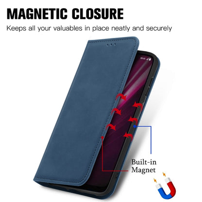 For T-Mobile Revvl 6 Pro 5G Retro Skin Feel Magnetic Leather Phone Case(Blue) - More Brand by PMC Jewellery | Online Shopping South Africa | PMC Jewellery