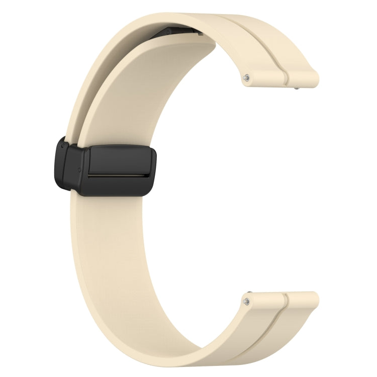 Compatible with Garmin Garminmove Style 20mm Solid Color Magnetic Clasp Silicone Watch Band(Beige) - free shipping - PMC TechLife - Order now!