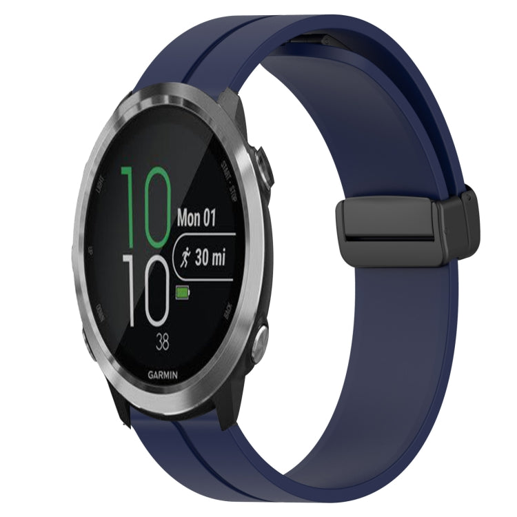 Compatible with Garmin Compatible witherunner 645 Music 20mm Solid Color Magnetic Clasp Silicone Watch Band(Midnight Blue) - free shipping - PMC TechLife - Order now!