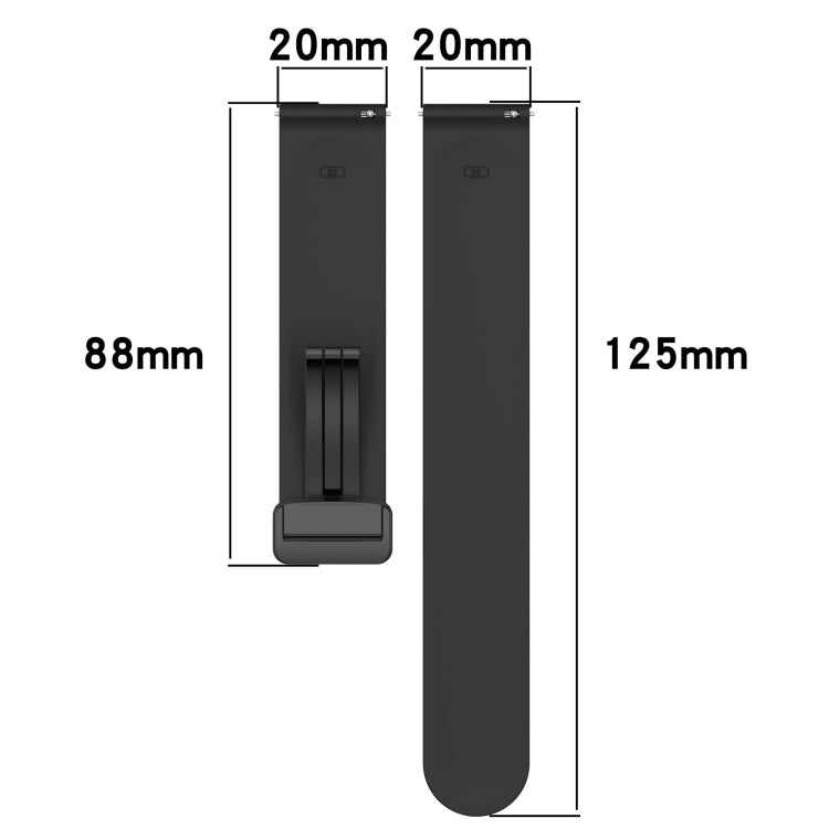 Compatible with Garmin Venu Sq 2 Music 20mm Solid Color Magnetic Clasp Silicone Watch Band(Pink) - free shipping - PMC TechLife - Order now!