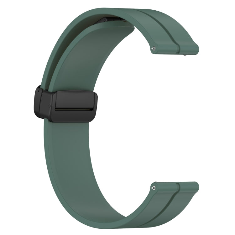 For Amazfit GTR 2e 22mm Solid Color Magnetic Clasp Silicone Watch Band(Olive Green) - free shipping - PMC TechLife - Order now!