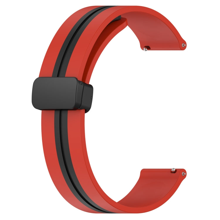 For Amazfit GTS 3 20mm Folding Magnetic Clasp Silicone Watch Band(Red+Black) - free shipping - PMC TechLife - Order now!