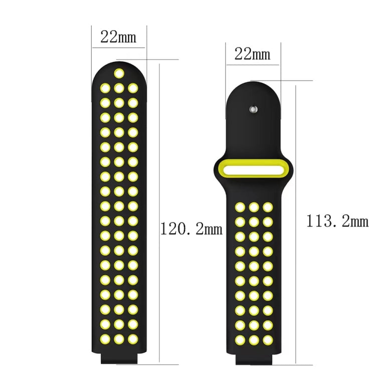 For Garmin Forerunner 220 Two-Color Punched Breathable Silicone Watch Band(Midnight Blue + White) - free shipping - PMC TechLife - Order now!