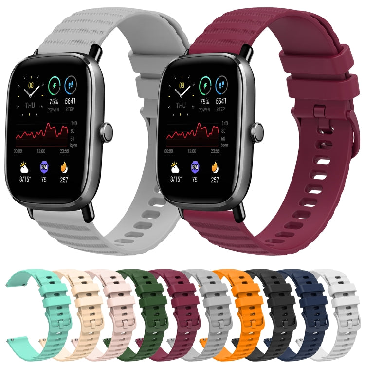 For Amazfit GTS 2 Mini 20mm Wavy Dot Pattern Solid Color Silicone Watch Band(Yellow) - free shipping - PMC TechLife - Order now!