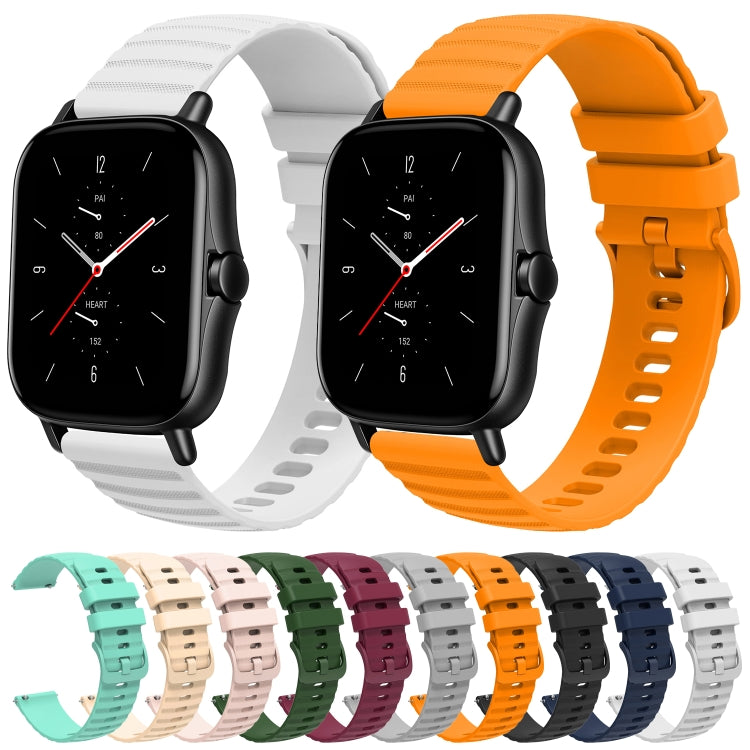 For Amazfit GTS 2 20mm Wavy Dot Pattern Solid Color Silicone Watch Band(Pink) - free shipping - PMC TechLife - Order now!
