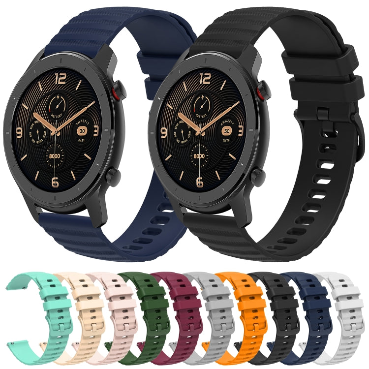 For Amazfit GTR 42MM 20mm Wavy Dot Pattern Solid Color Silicone Watch Band(Grey) - free shipping - PMC TechLife - Order now!