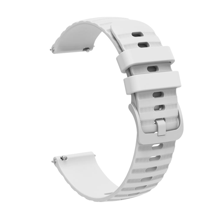 For Amazfit 3 22mm Wavy Dot Pattern Solid Color Silicone Watch Band(White) - free shipping - PMC TechLife - Order now!