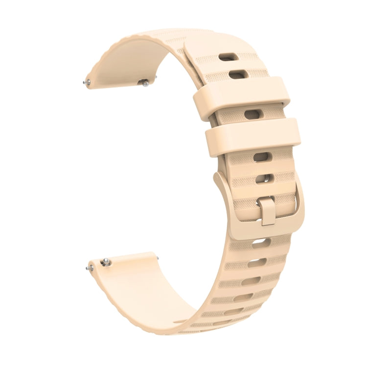 For Honor Magic Watch 2 46mm 22mm Wavy Dot Pattern Solid Color Silicone Watch Band(Beige) - free shipping - PMC TechLife - Order now!
