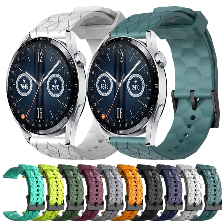 For Huawei Watch GT3 42mm 20mm Football Pattern Solid Color Silicone Watch Band(Wine Red) - free shipping - PMC TechLife - Order now!