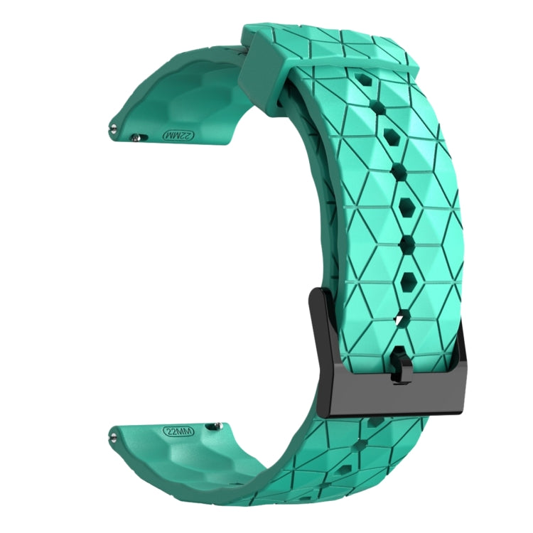 For Amazfit GTR 3 Pro 22mm Football Pattern Solid Color Silicone Watch Band(Teal) - free shipping - PMC TechLife - Order now!
